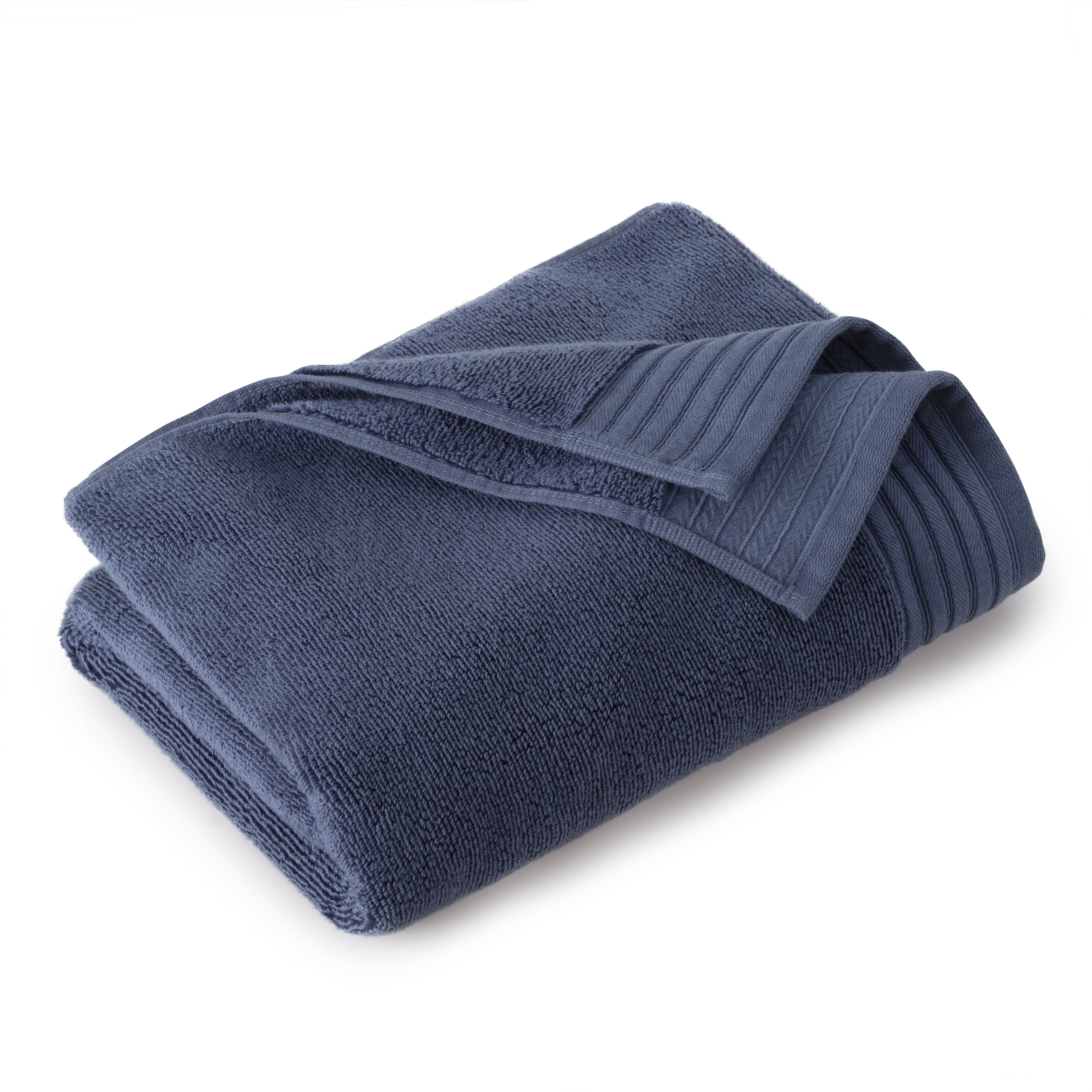Purely Indulgent Egyptian Cotton Bath Towel Set Dark Blue