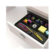 Deflecto Sustainable Office Drawer Organizer 1 Height x 14 Width x 9 Depth - Recycled - Black - 1Each