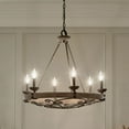thumbnail image 3 of Farmhouse Six Light Chandelier in Weathered Zinc Finish Bailey Street Home 147-Bel-2013886, 3 of 6