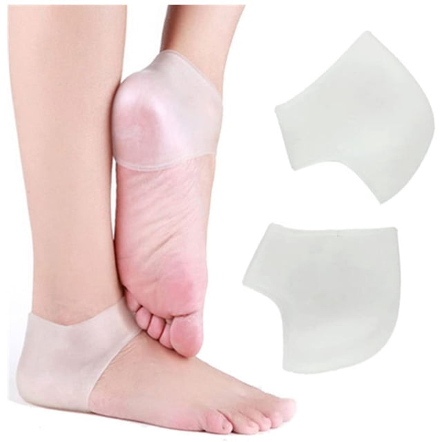 Protectores de talón Copas de talón de gel de silicona para mujeres y hombres Almohadillas de talón Cojín Hidratante para ampollas, pies agrietados Fokelyi WMZY-913-2