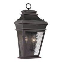 Elk Home 10-Inch Wide Outdoor Forged Provincial Wall Sconce, Charcoal