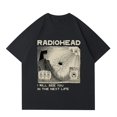 thumbnail image 1 of Camisetas con estampado de Radiohead para hombre, ropa de manga corta, 100% algodón, de gran tamaño, estilo Vintage, Hip Hop, informal, Unisex, 1 of 4