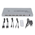 thumbnail image 2 of Conmutador KVM De 4 Puertos 4K@60Hz, Conmutador KVM HDMl 4 En 1 Salida, Conmutador Sin Interrupciones De Visor Múltiple Con Control Remoto Por Infrarrojos, Compatible Con, 2 of 7