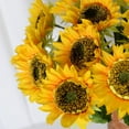 6 Pcs Artificial Sunflower Fake Sunflowers with Stems for Wedding Bride
