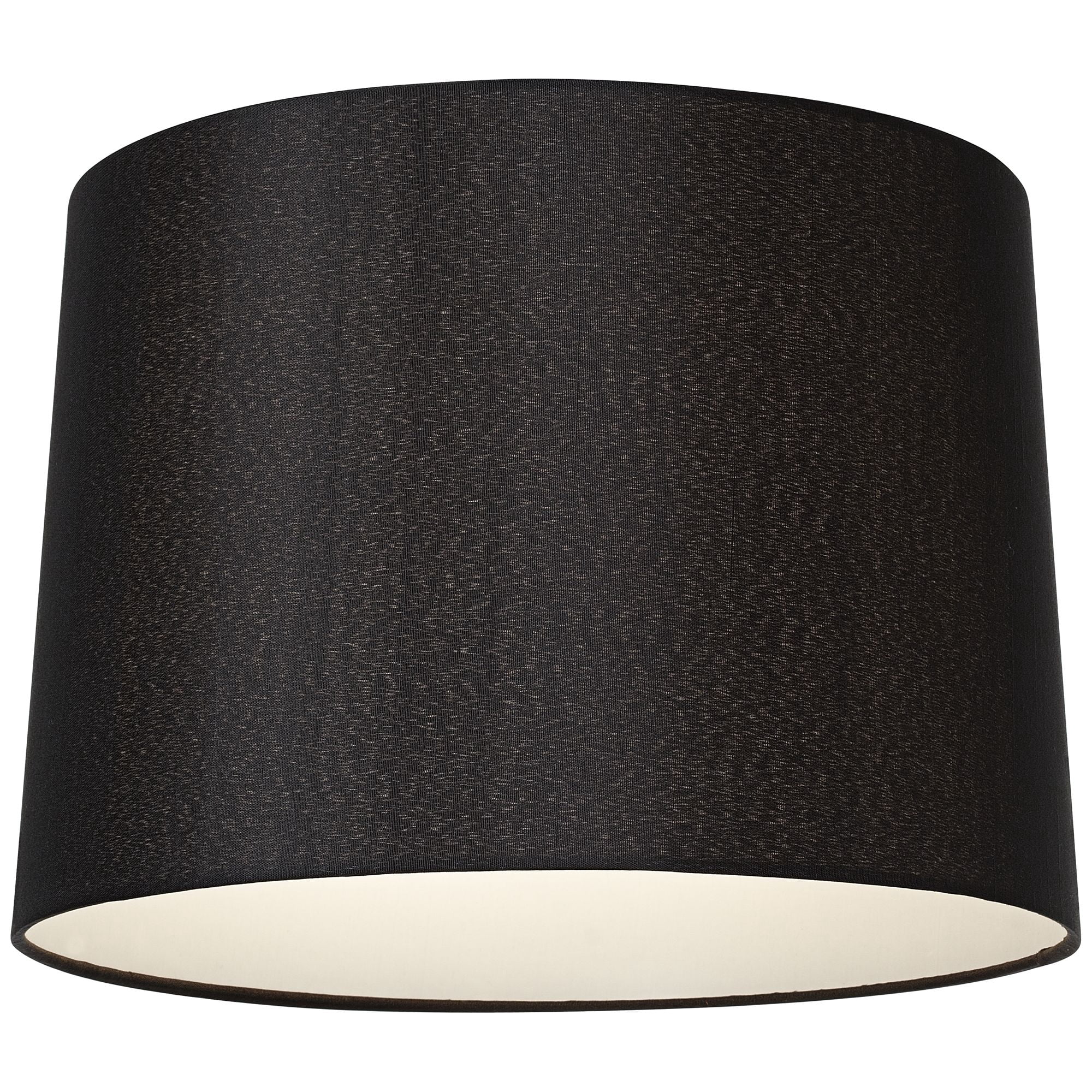 Springcrest Set of 2 Black Medium Hardback Tapered Drum Lamp Shades 13" Top x 14" Bottom x 10.25" High (Spider) Replacement with Harp and Finial