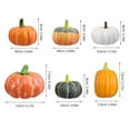 thumbnail image 2 of TABLZONE 6-Pack Artificial Foam Pumpkins in Assorted Fall Colors for Harvest, Thanksgiving, and Autumn Party Decorations, 2 of 6