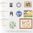 thumbnail image 3 of IBosins 5 Pack 8 Inch Plate Holder Display Stands, Large Metal Gold Frame Stand for Picture, Book, Photo Easel, Creation, Collectibles, 3 of 7