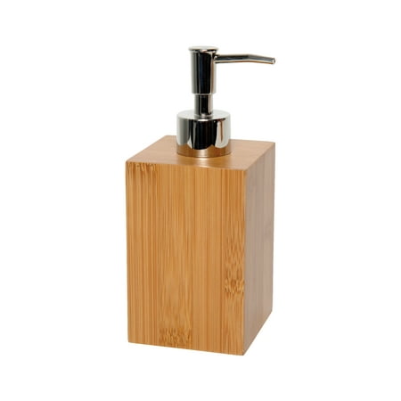 Ecobio Square Bamboo Bathroom Soap And Lotion Dispenser Color Brown Ecobio Square Bamboo Bathroom Soap And Lotion Dispenser Color Brown
