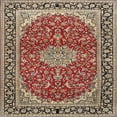 thumbnail image 1 of Ahgly Company Machine Washable Indoor Square Traditional Vermilion Red Area Rugs, 8' Square, 1 of 7