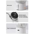 thumbnail image 3 of Ventilador De Refrigeración Con Carga Usb Portátil, Ventilador De Cuello Colgante Ajustable De 45 Grados, Ventilador De Mano De Viento De Tres Velocidades Con Cordón qarigey OD015569-01, 3 of 6