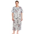 thumbnail image 1 of HITIME Pijama para Mujer de Seda de Leche Talla L, Conjunto de Playera y Pantalón Tobillero, Tela Ultra Suave y Transpirable para Lounge o Dormir, 1 of 7