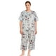 thumbnail image 1 of HITIME Pijama para Mujer de Seda de Leche Talla S, Conjunto de Playera y Pantalón Tobillero, Tela Ultra Suave y Transpirable para Lounge o Dormir, 1 of 7