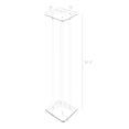 thumbnail image 5 of 9 X 9 X 36" 1" Rods Clear Riser Acrylic Transparent Plexiglass Pedestal Table Display Podium Glorifier Riser Stand Centerpiece Flower Sculputure Merchandise Lamp Book Stand 2X10136-9X9"+4X10135-36", 5 of 5
