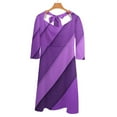 thumbnail image 6 of Abstract Vector Purple Vertical Stripes Dress Summer Dresses Woman Street Style Big Size Casual Dress, 6 of 9