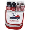 thumbnail image 2 of Hudson Baby Infant Boy Cotton Bib and Sock Set, Valentine Truck, One Size, 2 of 5