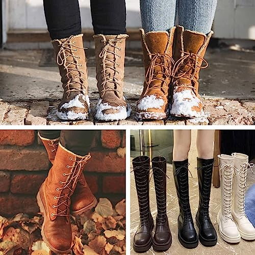 White Round Waxed Shoelaces for Dress Shoes 2.5mm Thin Business Oxford Shoelaces for Brogue and Derby Desert Ankel Boot Ankle Boots Laces for Women