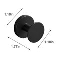 thumbnail image 3 of Black Aluminum Alloy Clothes Hook - Self Adhesive Cap Hook For Wall Mounting, Bathroom, Toilet, No Drilling Clothes HookTeissuly Clearance (Black, A) Teissuly WER202308290862, 3 of 7
