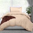 thumbnail image 1 of Juego de funda de edredón Utopia Bedding, tamaño doble, microfibra, color beige, 1 of 8