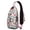 Floral and Humm, variant on Mathematics and Science Sling Backpack, Scientific Formula Print Crossbody Daypack for Tech Enthusiasts