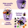 thumbnail image 3 of YOYTOO 3.6L Cute Halloween Basket for Kids, Cotton Rope Witch Hat Boo Candy Basket with Handle, Halloween Party Decorations, Trick or Treat Basket Bins, Purple, 3 of 9