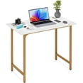 thumbnail image 1 of BestOffice Computer Desk, Home, Modern Simple Style for Home Office Study Writing, Gold, 1 of 7