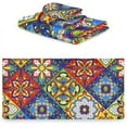 thumbnail image 2 of Dreamtimes Mexican Talavera Towel Set Absorbent Soft 3-Piece Bath Towel Hand Towel Washcloth Decorative Towels for Bathroom Gym Hotel Beach Swimming Pool, 2 of 7