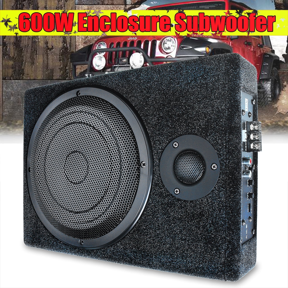 8 10 600w Under Seat Car Audio Subwoofer Powerful Amplifier Amp Super Bass Speaker For Car Truck Wiring Kit Father S Day Gifts