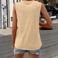 thumbnail image 5 of Womens Tops Summer Solid Color Sleeveless Shirts Casual V Neck Tank Tops Tunic Casual Basic Shirts True Classic Tees Cute Trendy Plain Clothes Summer Loose Fit Clothes Womens Tops 2026 Camel L, 5 of 5