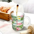 thumbnail image 3 of Yiaed Tropical Flamingo Print Ceramics Coffee,Large Handle Design,Extra Large Tea and Coffee Cup for Office and Home Mugs, 3 of 6