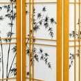 thumbnail image 3 of Oriental Furniture 4 ft. Tall Double Cross Bamboo Tree Shoji Screen, Honey color, 4 panel, 3 of 3
