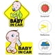 thumbnail image 1 of 10 Piezas Etiqueta Adhesiva de Letrero de Tablero de Bebé para Auto Calcomanía de Bebé en el Auto Calcomanías de Señales de Seguridad para Bebés y Niños Calcomanía para Auto de Bebé Calcoman, 1 of 5