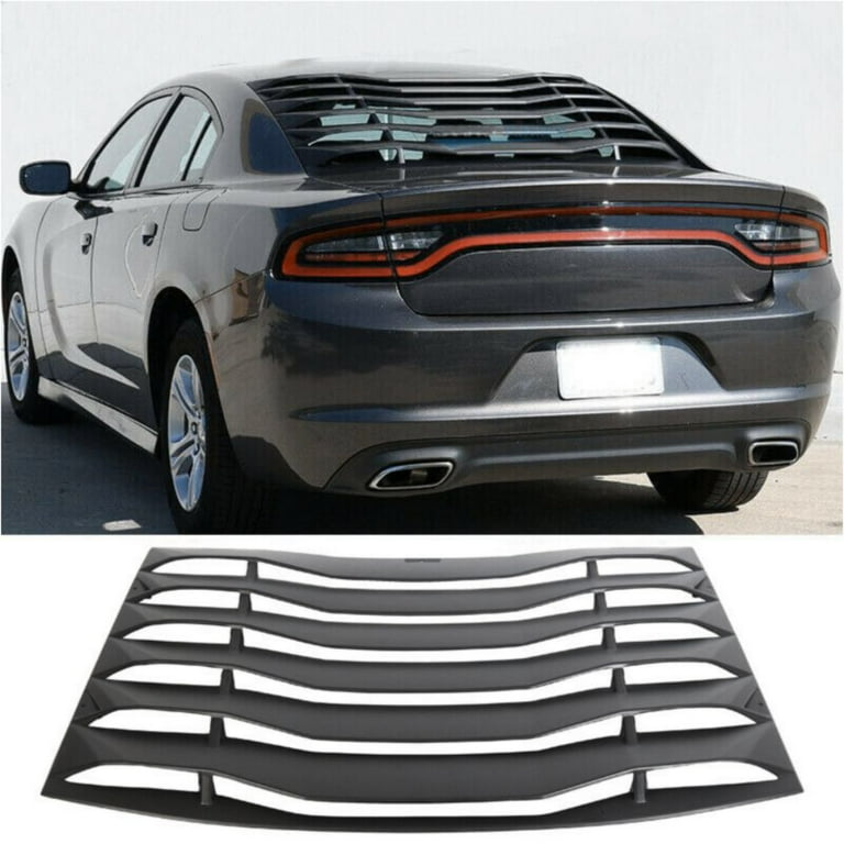 For Dodge 2011 2020 Charger Rear Window Louver Cover Vent Black