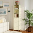 thumbnail image 4 of Costway 67" Tall Bathroom Cabinet with 3 Open Shelves, 1 Drawer, Adjustable Interior Shelf Off-white, 4 of 10