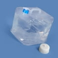 thumbnail image 3 of Contenedor de agua plegable de gran capacidad con tapa sellada y grifo, plegable y suave, para exteriores, 10 l, 210 x 210 x 205 mm (8,3 x 8,3 x 8,1 pulgadas), 3 of 6