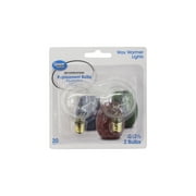 Great Value Incandescent G12.5 Replacement Bulb, 25 Watts, 2 Count