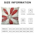 thumbnail image 5 of BANET Abstract Flower Outdoor Decorative Throw Pillow Cover Burgundy Grey Two-Tone Blossom Floral Design Cushion Covers Geometry Modern Square Farmhouse Pillowcase for Home Couch Bed Decor White, 5 of 5
