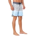 thumbnail image 4 of INSPIRE CHIC Men's Summer Drawstring Elastic Waist Color Block Beach Shorts 32 Light Gray, 4 of 5
