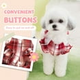 thumbnail image 6 of Dalrosia Plaid Dog Dress for Small Dogs Cats Bowknot Girl Dog Clothes with D-Ring Cute Princess Pet Puppy Dresses Spring Summer Pet Outfits for Chihuahua Yorkies Shih Tzu, 6 of 7