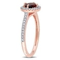 thumbnail image 3 of Everly Women's Garnet 10K Rose Gold Engagement Ring, 3 of 7