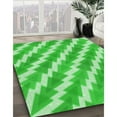 thumbnail image 3 of Ahgly Company Machine Washable Indoor Rectangle Transitional Neon Green Area Rugs, 2' x 5', 3 of 7