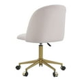 thumbnail image 3 of Linon Alondra Office Chair, Gold with Pink Velvet, 3 of 18