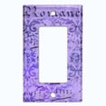 thumbnail image 5 of Metal Light Switch Plate Outlet Cover Purple Music Sheet Wallpaper Damask MUS003, 5 of 13