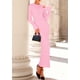 thumbnail image 3 of Vestido Suéter PRETTYGARDEN Otoño Invierno 2025 de Punto Acanalado Rosa, 3 of 7
