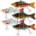 thumbnail image 1 of Kit de Leurre de Pêche Multi Jointés Pêche Appâts Durs avec Boîte pour la Pêche en Plein Air 5Pcs, 1 of 8