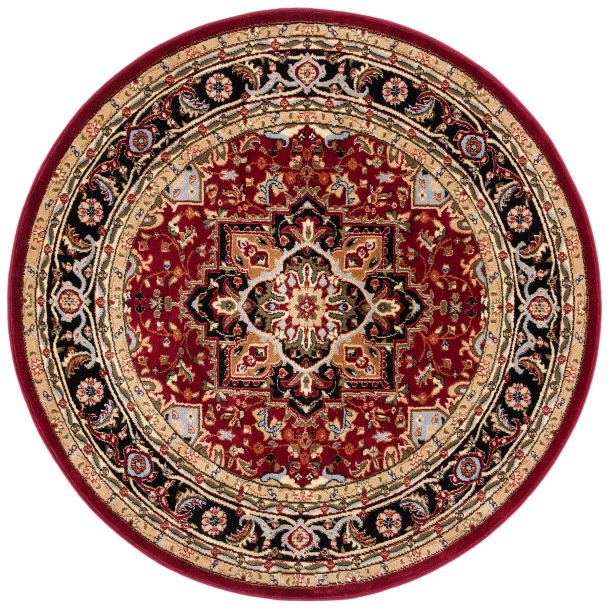 SAFAVIEH Lyndhurst Miranda Traditional Bordered Runner Rug, Red/Black, 2'3" x 6'