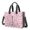 Breast Cancer Ribbon Rose Pink Pattern, variant on Breast Cancer Ribbon Flower White Pattern Canvas Messenger Tote Bag, Nurse Handbag with Multi Pockets & Removable Strap, Durable Canvas Gifts for Birthday Christmas Thanksgiving