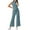 Blue, variant on 2 Piece Sets for Women Temperament Solid Color High Neck 2-Piece Set Wide Leg Pants Casual Suit,Sizes XS-2XL