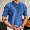 thumbnail image 2 of WREESH Men's Classic Henley Shirts Knit Casual Solid Color Short Sleeve Turndown Collar Versatile and Comfortable Blue, 2 of 8