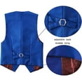 thumbnail image 3 of Visaccy Boys Formal 5 Piece Suit Vest Pants Set Royal Blue 8, 3 of 5