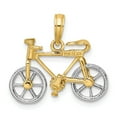 thumbnail image 4 of 14k Two-Tone Gold Bicycle Pendant for Men and Women, Cycling Charm with Handlebars and Wheels, Adventure Symbol Jewelry for Athletes and Sport Lifestyle Fans, 4 of 7